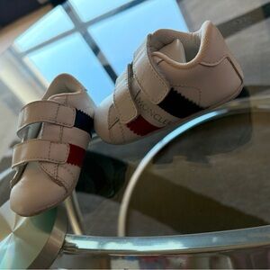 Moncler Baby Shoes with Red and Blue Stripes- Size 16/17 Crib